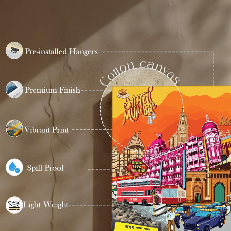 Mumbai Abstra Canvas Wall Art media 8