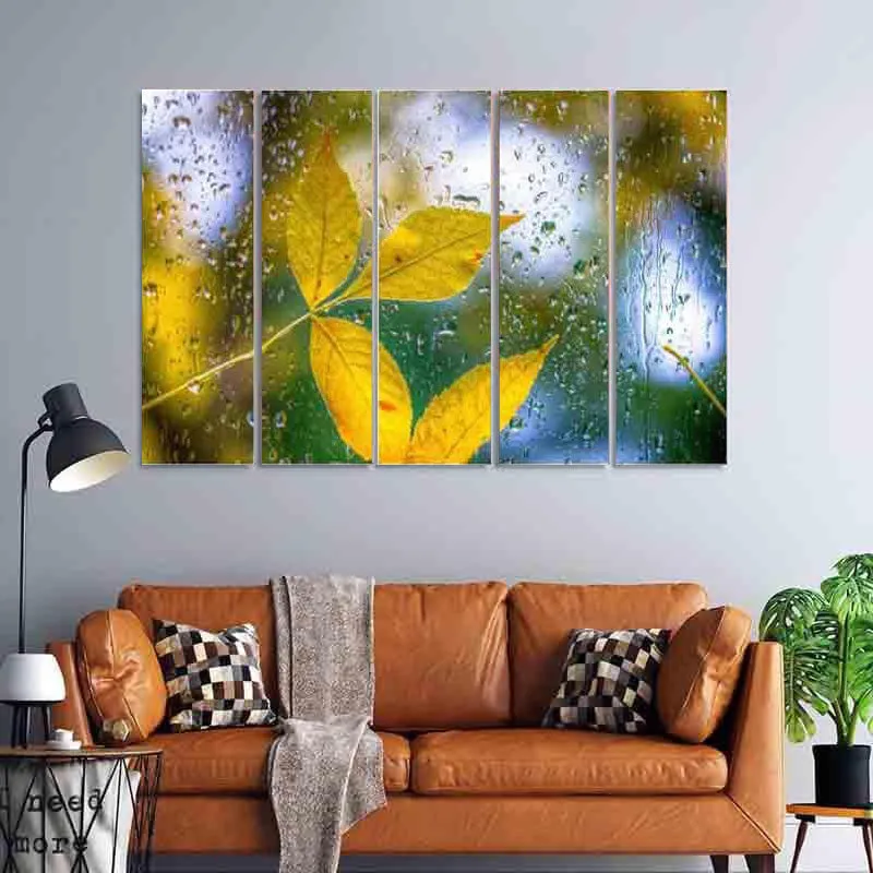 Raindrops Wall Art - Five Piece Set media 1