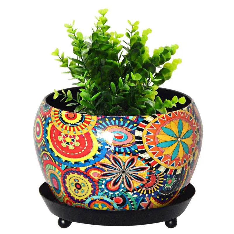 Druva Ethnic Planter With Plate media 3