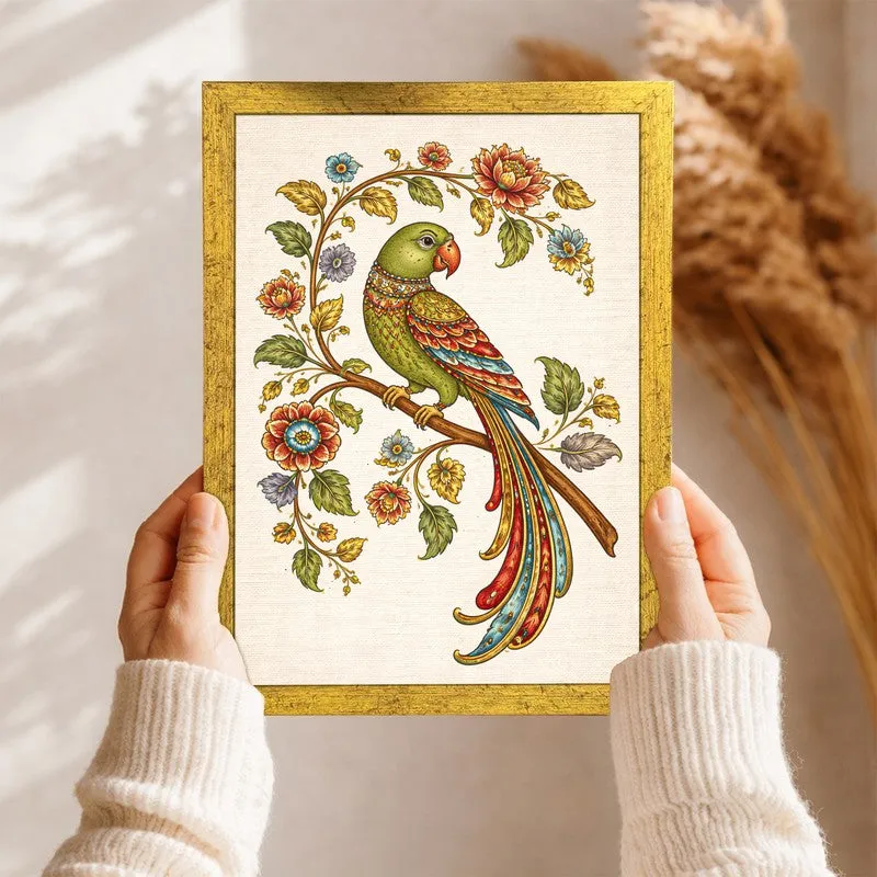 Royal Emperors Animal Paper Wall Painting With Frame - Set Of Six media 5