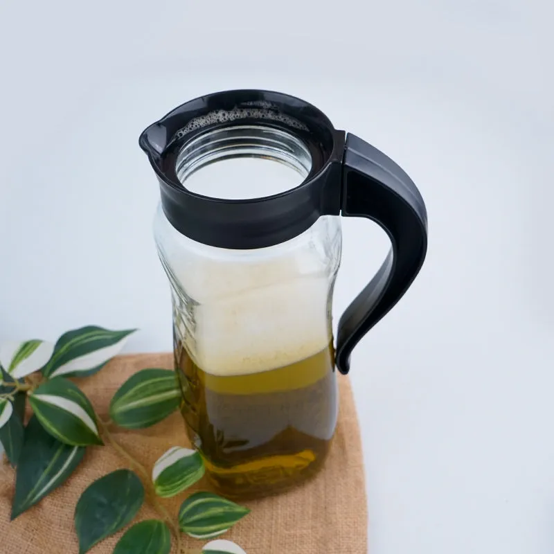 Domana Sema Transparent Jug With Lid (Black) - 1600 ML media 3