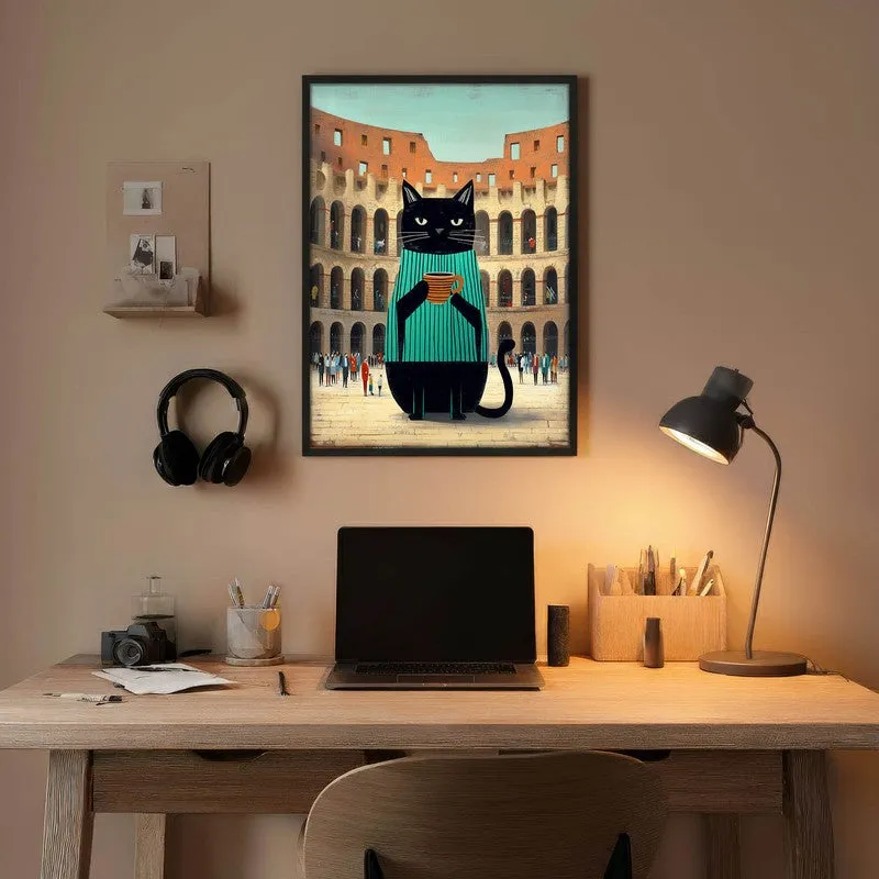 Nomadic Cat Wall Painting With Frame media 5