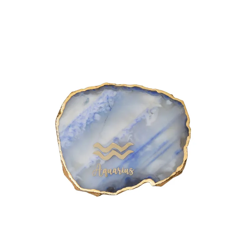 Aquarius Agate Coaster - Blue media 4