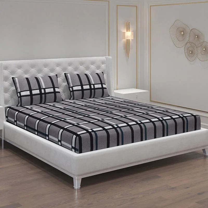 Monte Carlo Vintage Checks Bedsheet - 120 GSM media 1