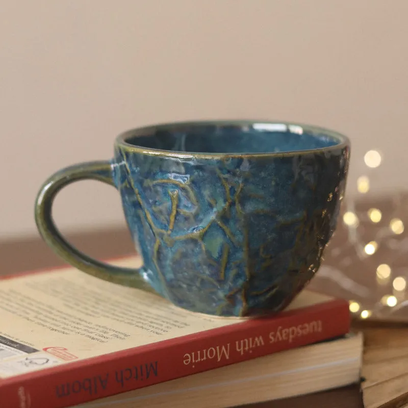 Meva Ceramic Tea Cup (230 mL)/Blue) media 4