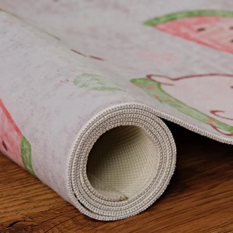 Rolled carpet showing thickness and underside texture