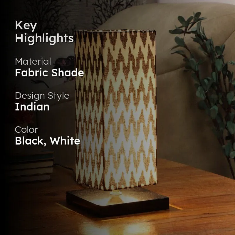 Chevronic Ingram Fabric Table Lamp - Black,White media 2