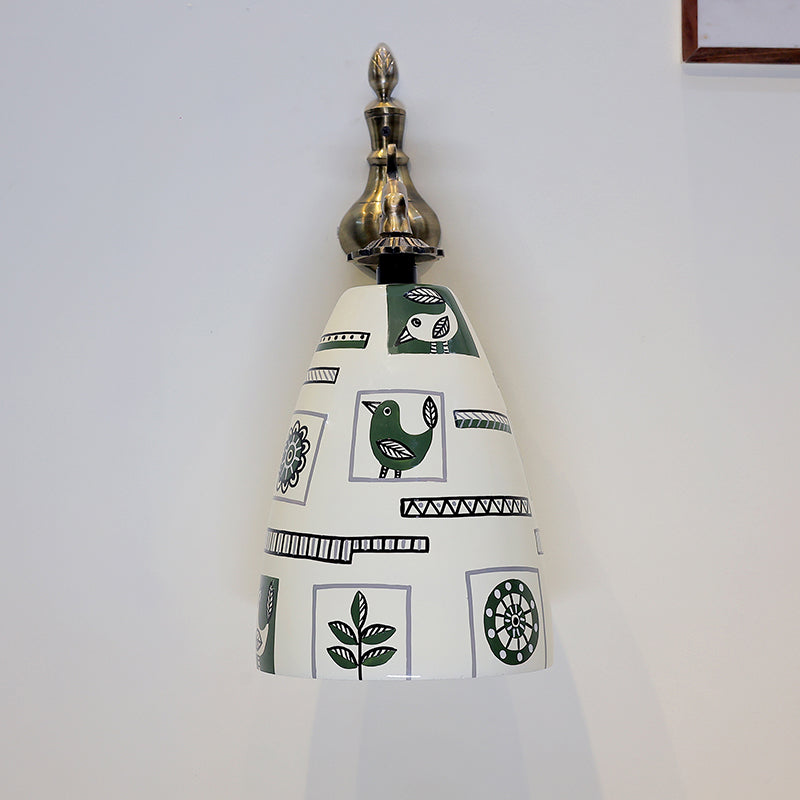 Zen Aviary Hand Painted Wall Lamp media 5