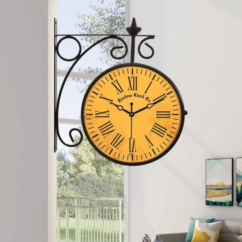 Vintage Dual-Timekeeper Wall Clock media 1