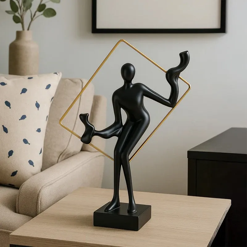 Elegant Resin Lady Showpiece - Black media 1