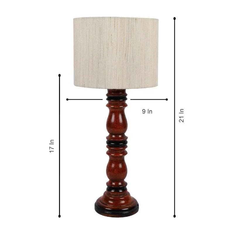 Sorar Argyle Fabric Table Lamp - White,Brown media 6