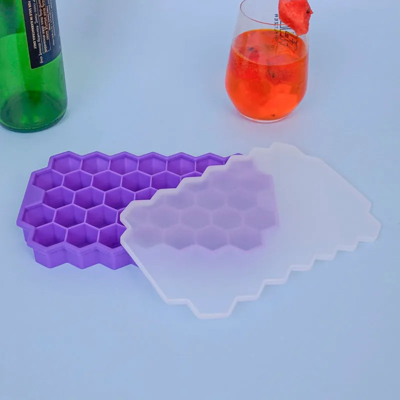 Grid Silicone 37-Cube Ice Mould - Purple media 3