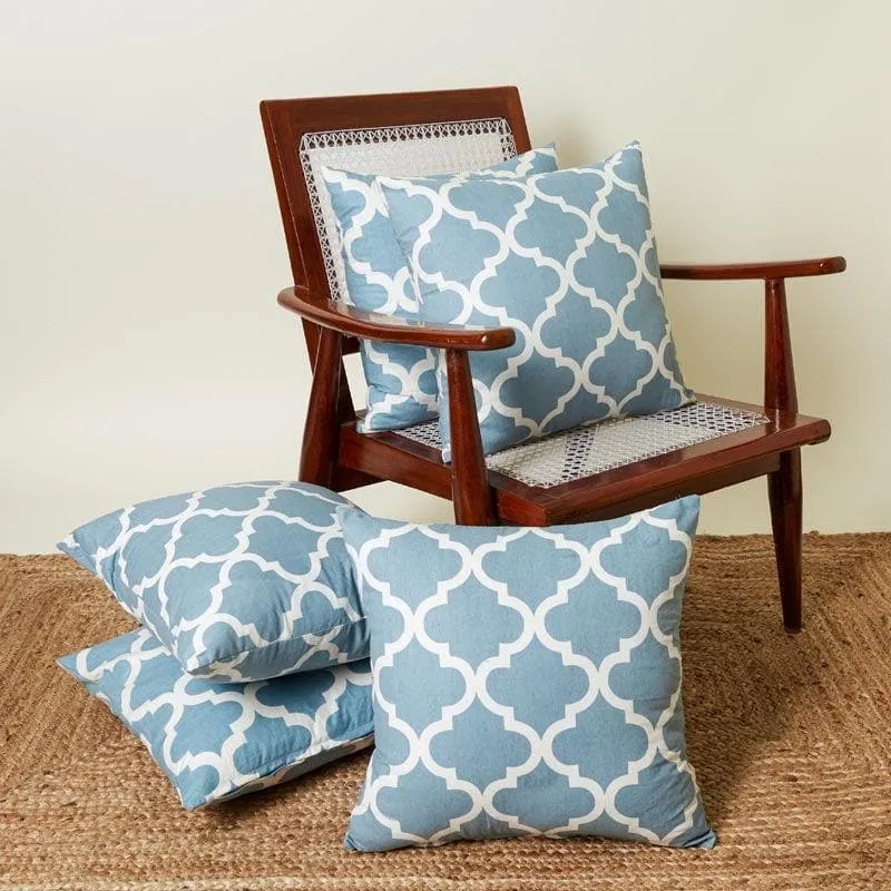 Fleur-Is Cushion Cover (Blue) - Set Of Five media 1