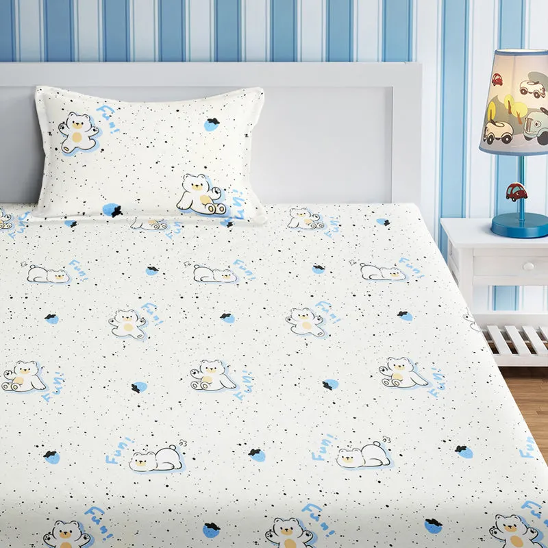 Teddy Nights Kids Cotton Bedsheet - 210 TC media 4