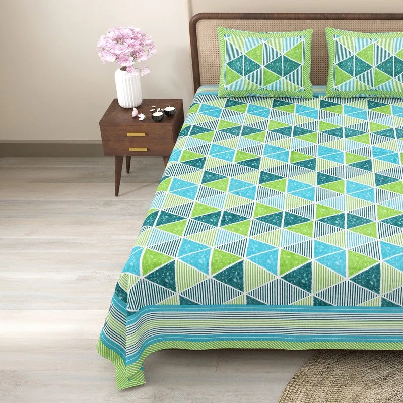 Softo Cotton Bedsheet (Green) - 240 TC media 4