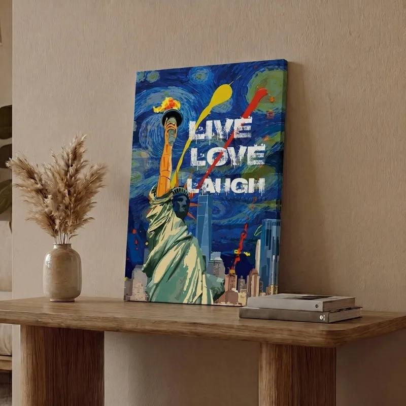 Live Love Laugh NYC Canvas Wall Painting media 1