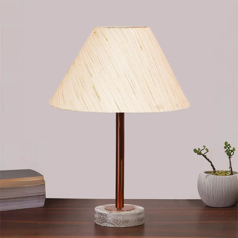 Cotin II Rodin Wooden Table Lamp - OffWhite,Copper,White media 3