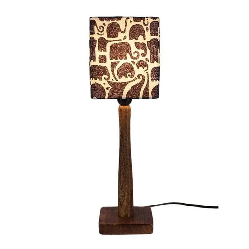 Cute Elephants Fabric Table Lamp - Multicolor media 3