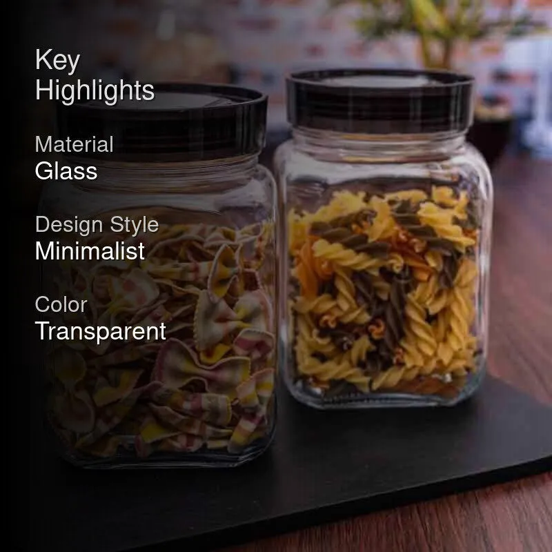 Bento Storage Jar with Lid (1200 mL Each)- Set of Two media 2