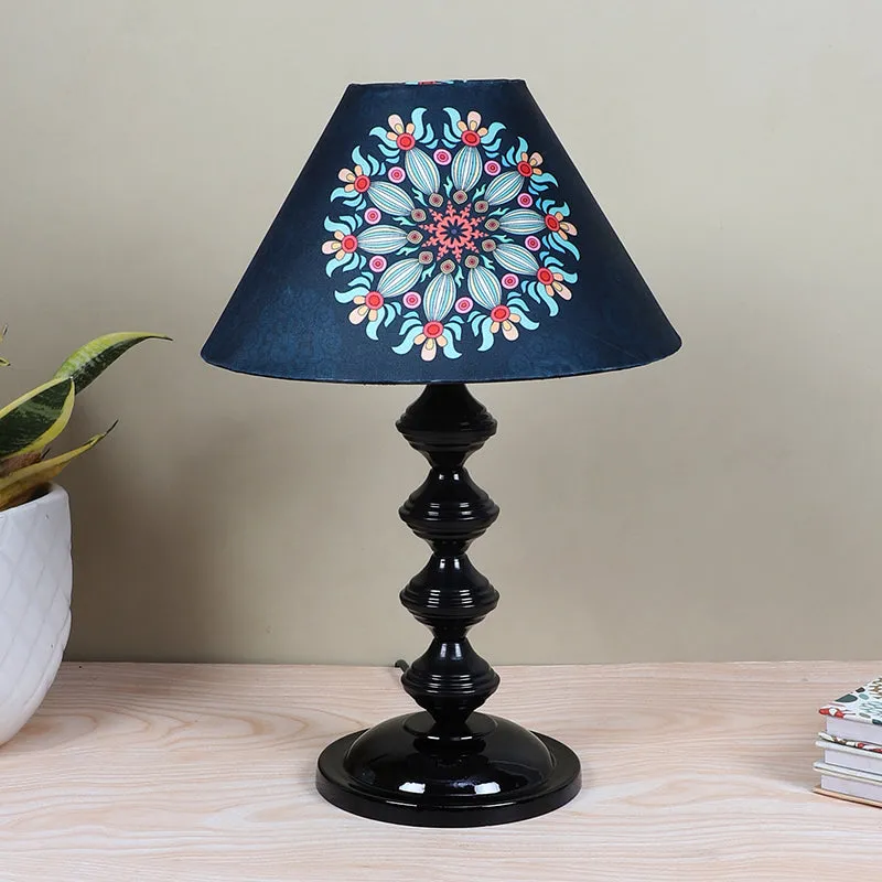Toile Knot Printed Metal Table Lamp - Multicolor media 2