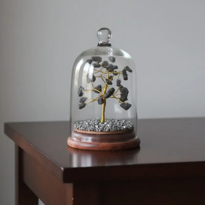 Feng Shui Pyrite Crystal Dome Tree Showpiece media 4