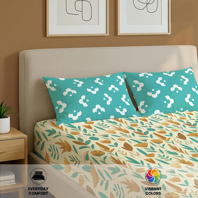Floral Whimsy Floral Cotton Bedsheets (Multicolor) - 144 TC media 6