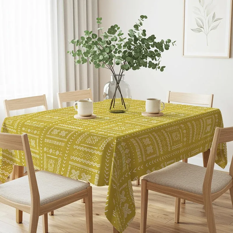 Urban Space Kiroa Yellow Cotton Table Cover media 1
