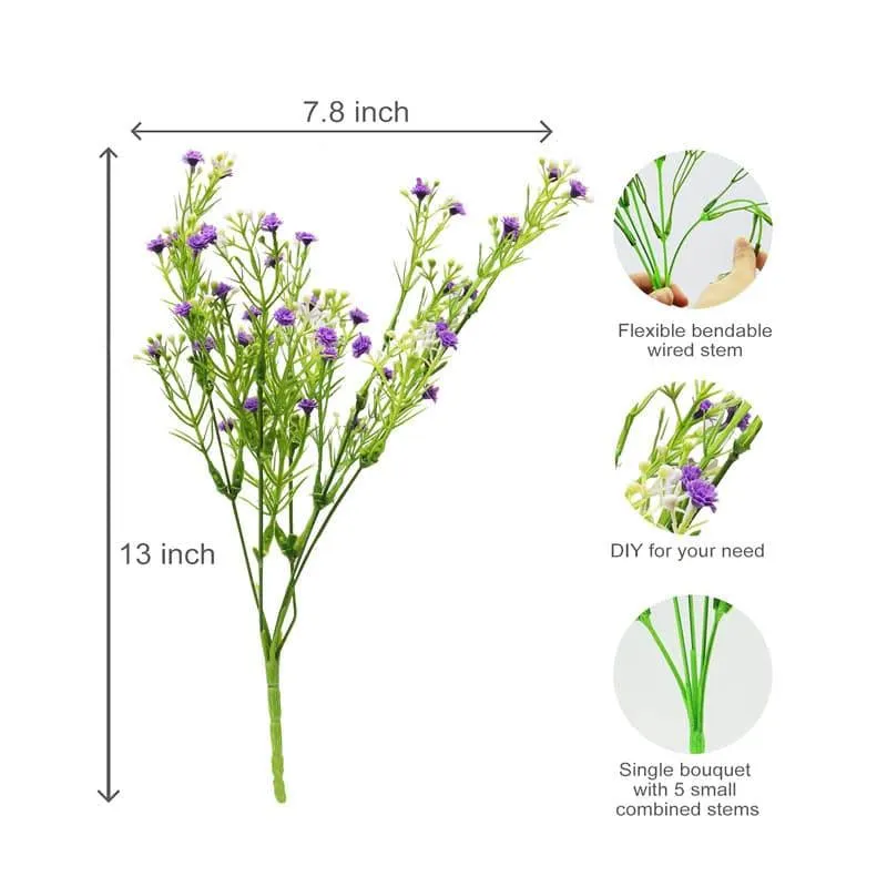 Faux Millet Grass Flower Bunch - Violet media 5