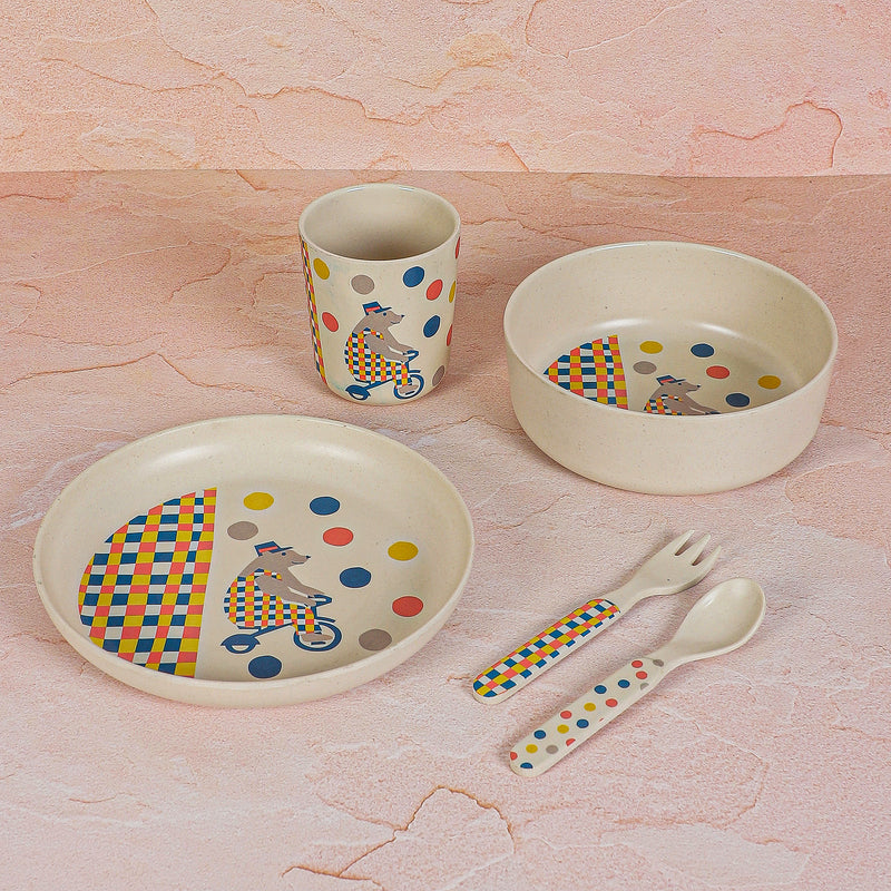 Mr Jolly Mouse Dinner Set - Five Piece Set media 3