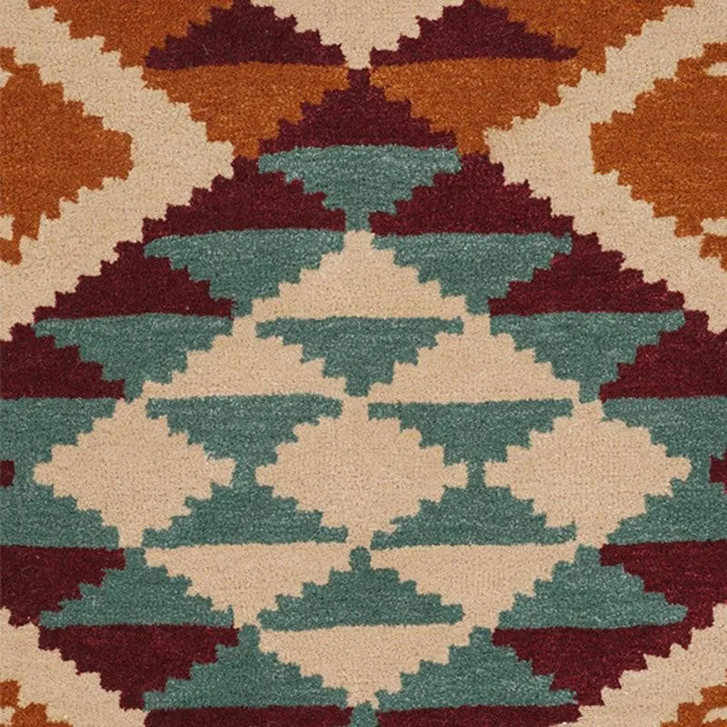 Belladonna Hand Tufted Geometric Wool & Nylon Carpet - Maroon media 4