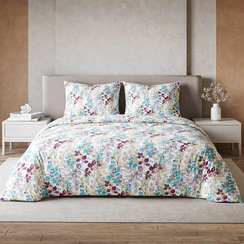 Garden Glowa Cotton Bedsheet (Pink) - 254 TC media 1