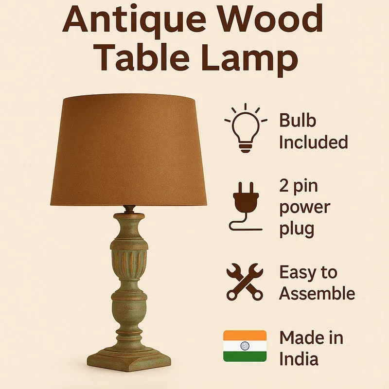MonoCraft Wooden Table Lamp - Brown media 5