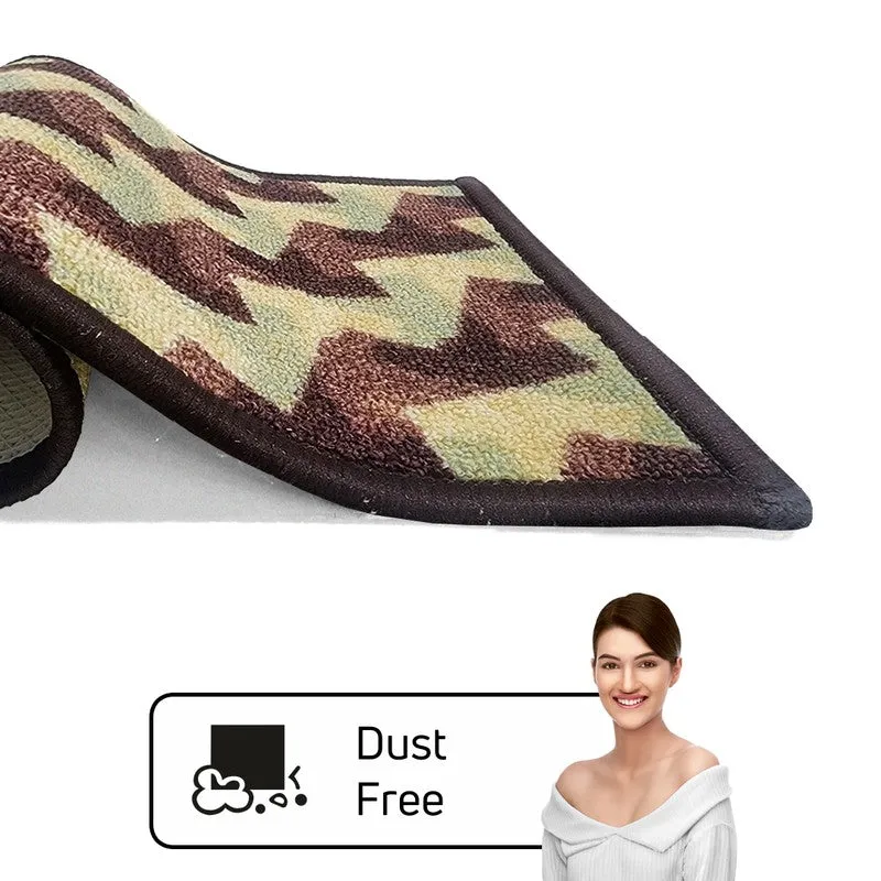 Glyn Geometric Nylon Door Mats - Brown,Green media 5