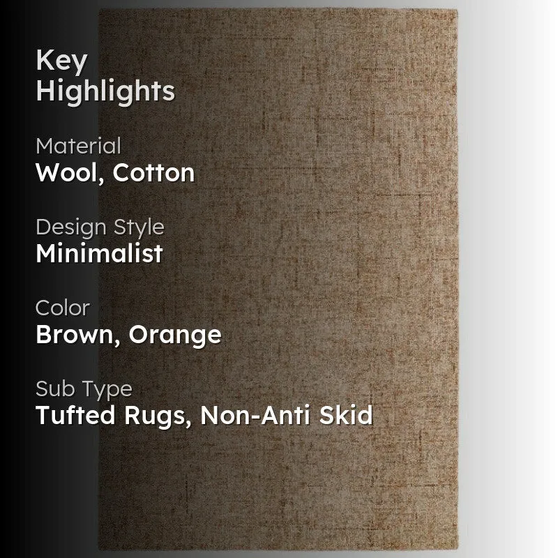 Handloom Hand Tufted Harmony Wool Rug - Brown & Orange media 2