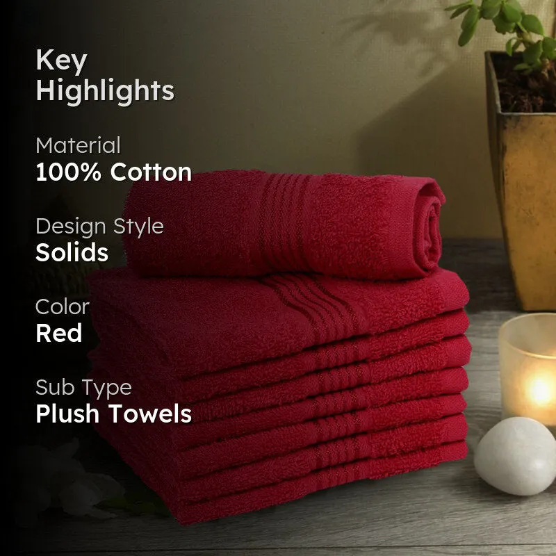 Bodil Face Towel (Red) - Set Of Eight media 2