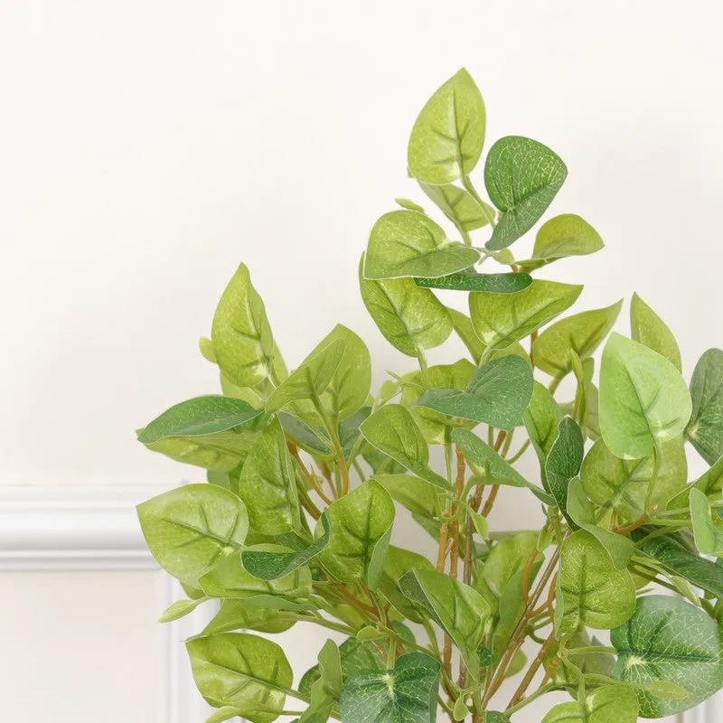 Baby Pothos Artificial Plant With Black Fiber Pot - 1 Feet media 6