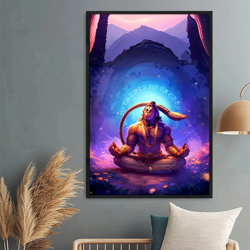 Quiet Reflection Wall Painting With Frame media 1