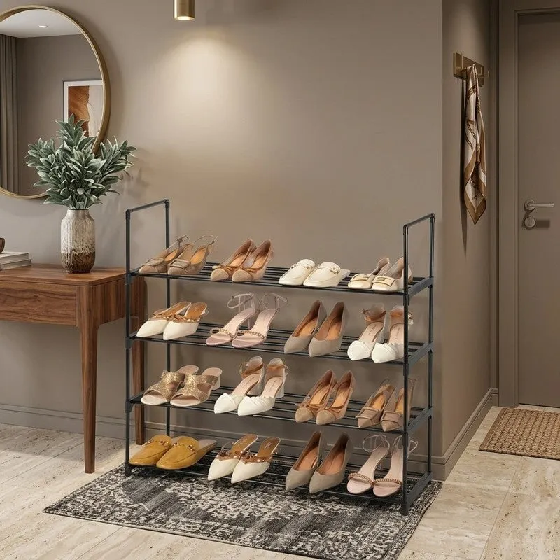 Verrtex Metal Shoe Rack - Black media 1