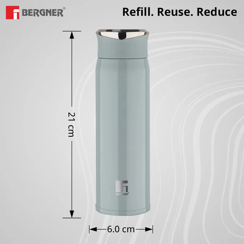 Bergner Walking Carry Cask Thermosteel Hot And Cold Flask (Grey) - 450 mL media 5