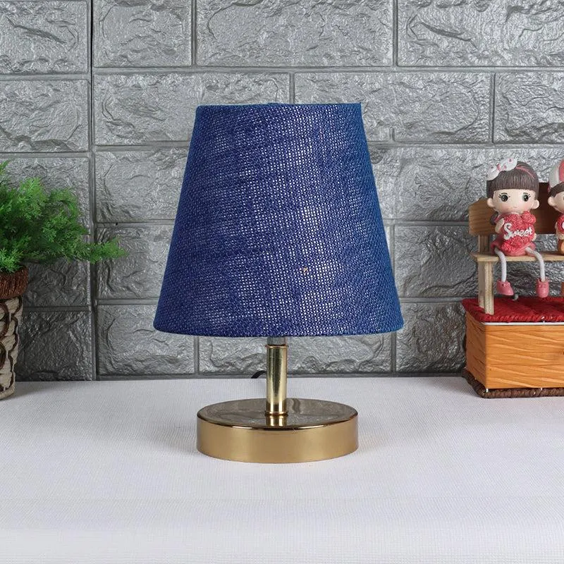 Alba Jute Table Lamp - Blue,Gold media 3