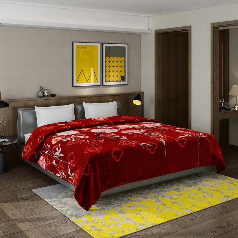 Monte Carlo Crimson Blossom Blanket - 950 GSM media 1