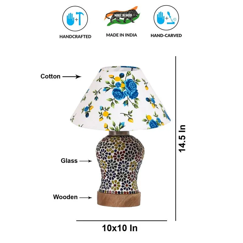 Ambrya Fleur Cone Wooden Table Lamp - Multicolor media 9