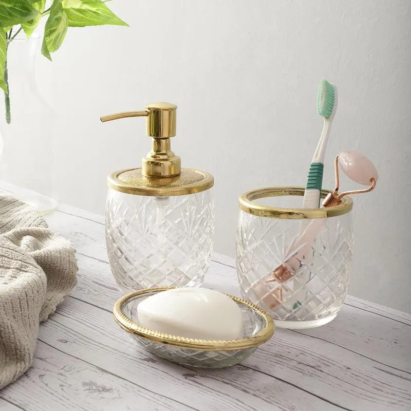 Astra Crystal Bathroom Set - Gold media 1