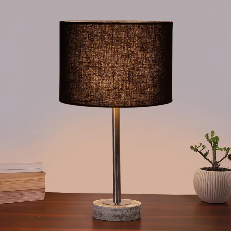 Cotin I Rodin Wooden Table Lamp - Black,Silver,White media 2