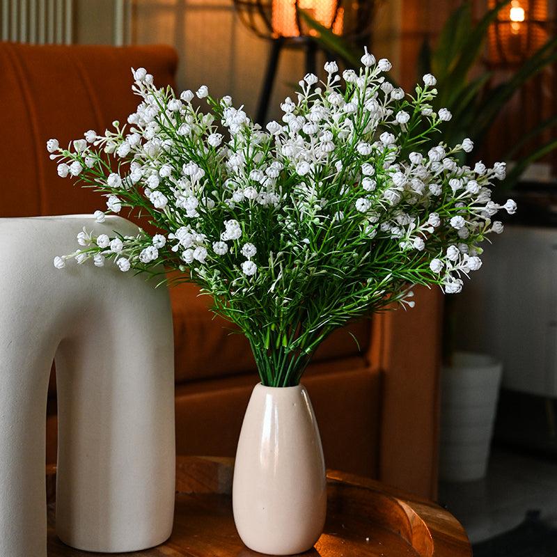 Faux Everlasting Baby Breath Flower Stick (White) - Set of Six media 3