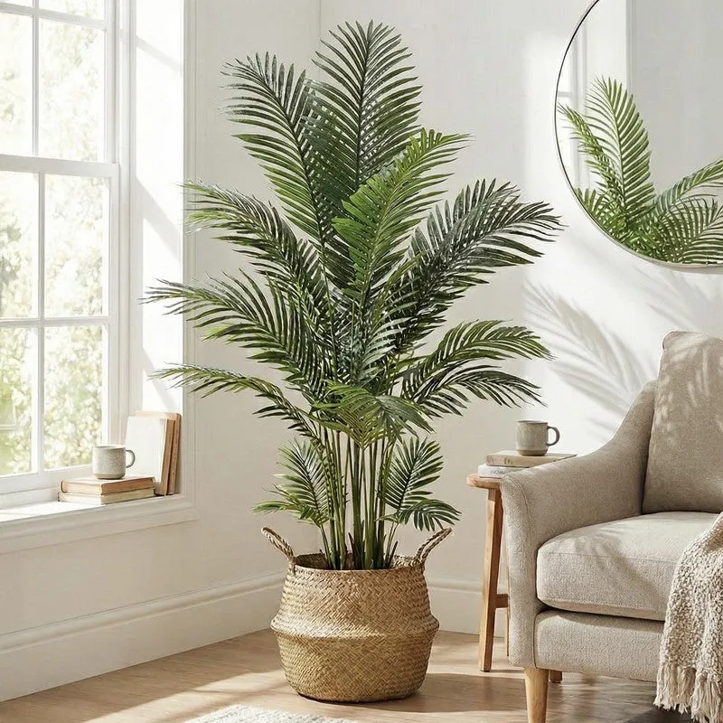 Palmora Artificial Areca Palm Plant With Pot - 5.9 ft media 4
