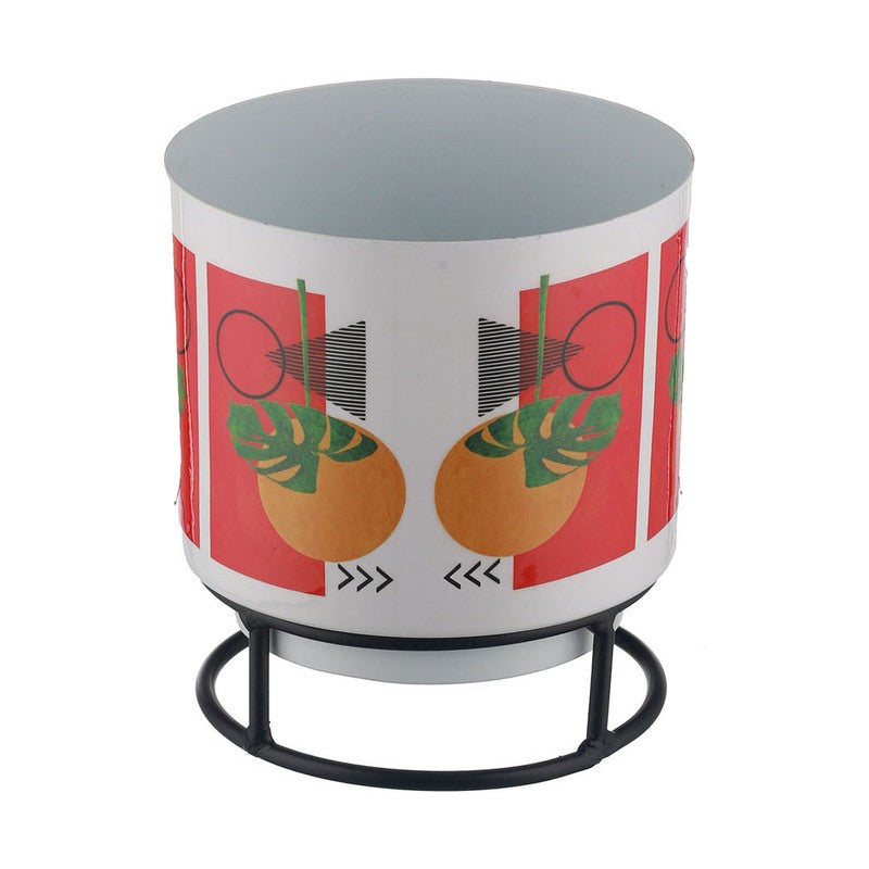 Urban Leaf Metal Planter with Stand - Multicolor media 4