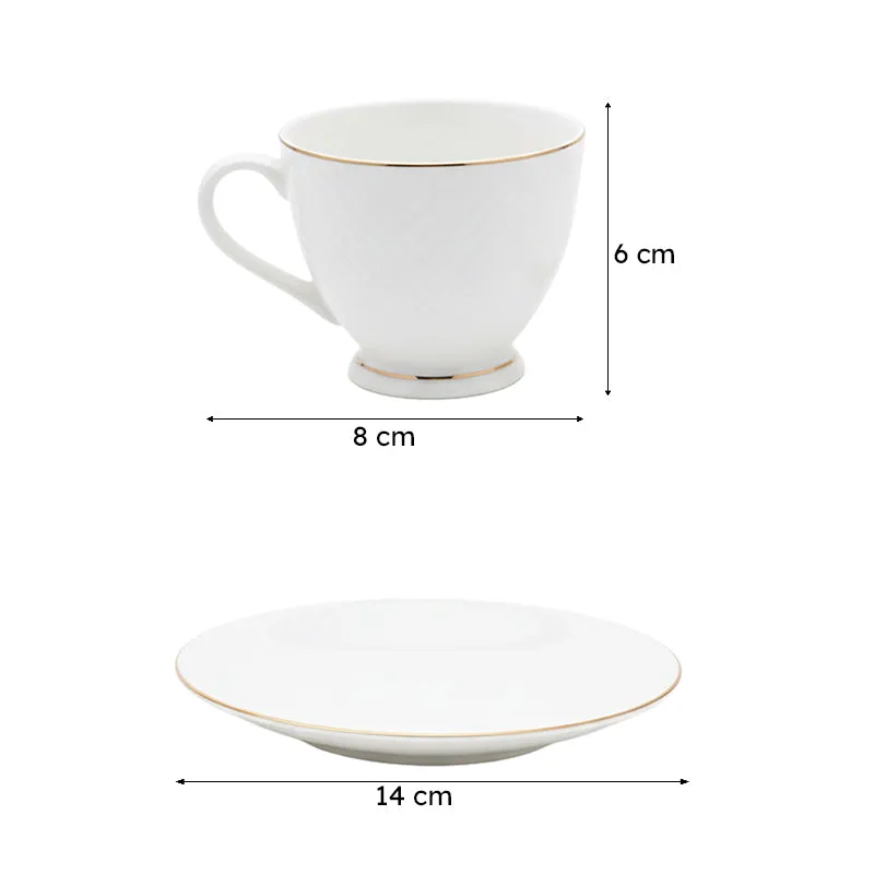 Kai  Bone China Cup & Saucer (300 ML) - Twelve Piece Set media 6