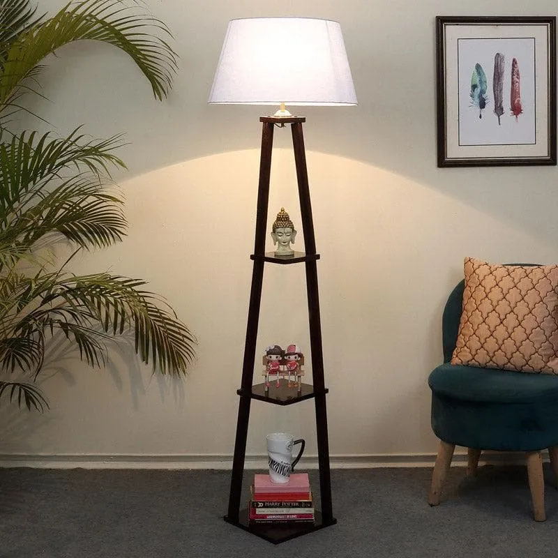 Camella Floor Lamp With Shelf- Soft Blue media 1