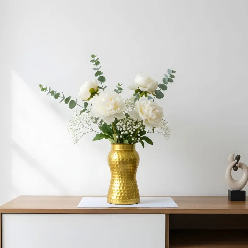 Luxe Aura Textured Vase - Gold media 5